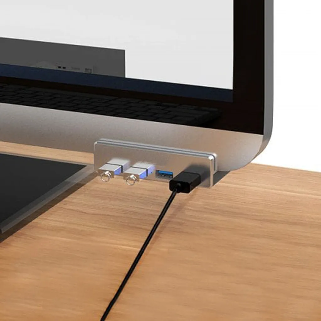 USB 3,0 концентратор, 4 порта USB3.0 зажим типа алюминиевый сплав портативный размер путешествия