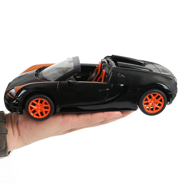 

1:18 Alloy Model Car Rastar Bugatti Veyron open-topped car sports car Metal Car With 3 Open Die Cast Vehicles pull-back vehicle