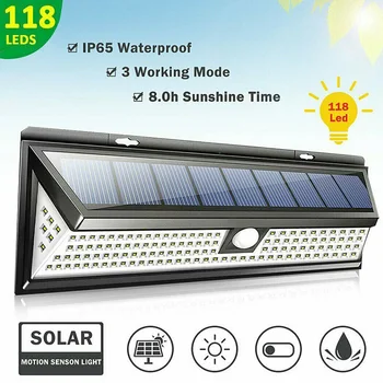 

LED Solar Light Outdoor Solar Lamp PIR Motion Sensor Wall Light Waterproof Solar Powered Sunlight For Garden Decoration