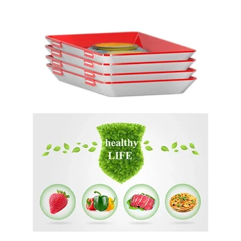 

2pcs Reusable Food Preservation Tray Food Fresh Keeping Fresh Spacer Organizer Food Preservate Refrigerator Food Storage