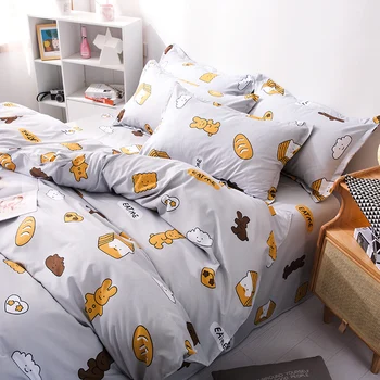

Printed magic Fleece bedding set 4pcs/set stripe duvet cover flat/fitted sheet flannel winter warm bed linen ruffles velvet