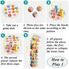 Wooden Rainbow Blocks Stack Children Toys Stacking Tower Dice Colors Matching Board Game Sensory Game Montessori Educational Toy 4