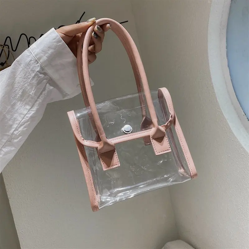 

New transparent handbag Shoulder Crossbody Bags for Women 2020 top handle Handbags Luxury clear Clutch Woman summer traval Bags