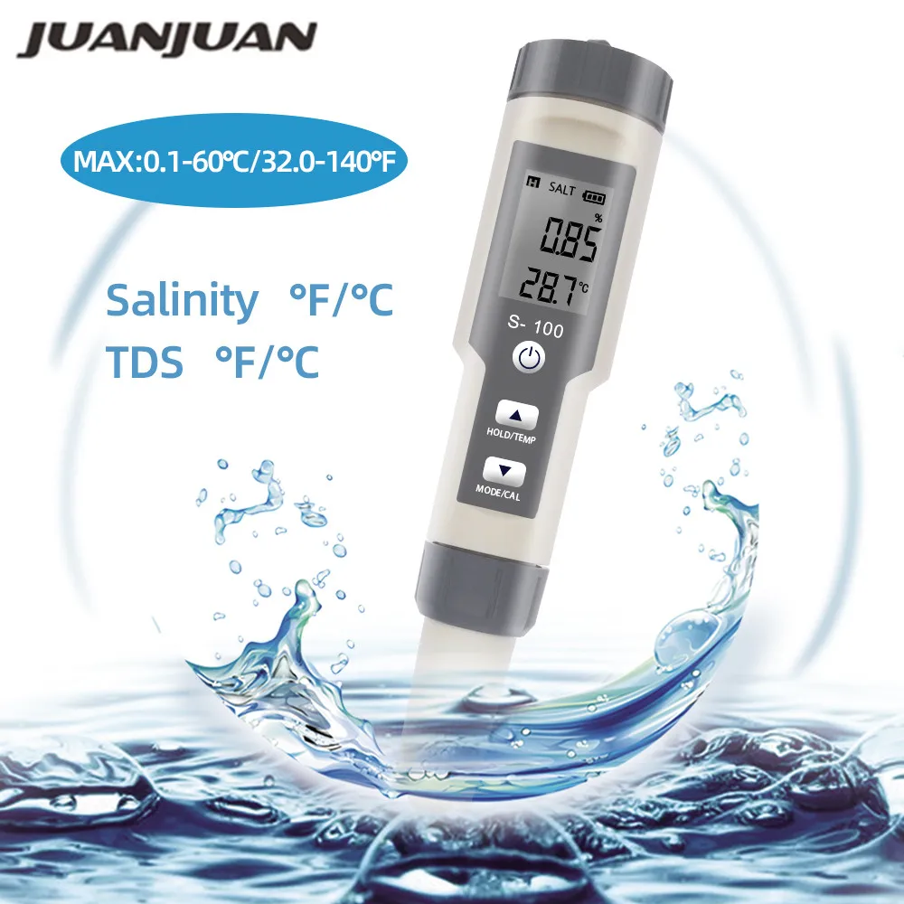 Digital Salinity TDS Temp Meter Salinity tester for Aquarium Saltwater