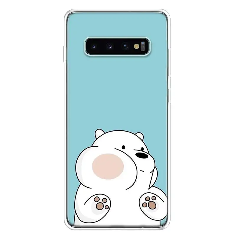 Чехол для телефона с изображением голых медведей для samsung Galaxy S10+ Lite Note 10 9 8 S9 S8 J4 J6 J8 Plus S7 S6