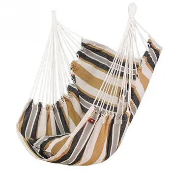 

Canvas Bedroom Hanging Hammock Chair With Cushion Outdoor Swing Travel Camping Adults Kids Indoor Portable Relaxation Thickened