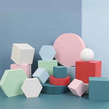 

Cube Photographic Prop Ins Wind Net Red White Geometric Stereo Shooting Props Posing Ornaments Photography Table