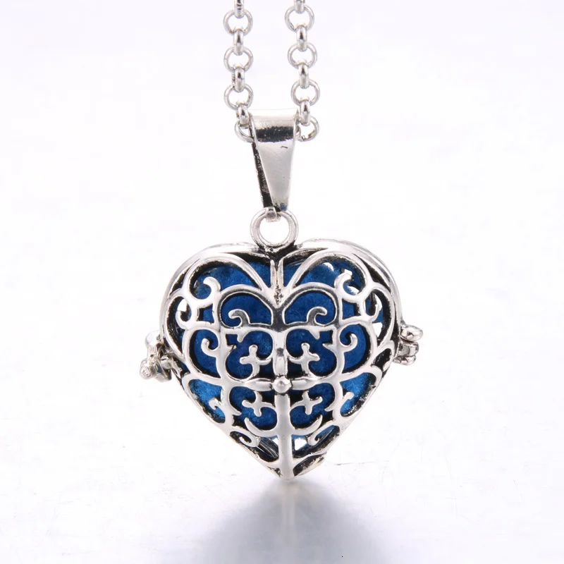 New Diffuser jewelry perfume cages Necklace Vintage Heart Necklaces Aromatherapy Essential Oil Pregnant Women Pendant necklace
