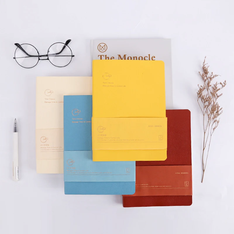 

Fromthenon Timeline A5 Hand Ledger Student Thickened Portable Diary Portable Soft Copy Simple Notebook Notepad StationeryDT53087