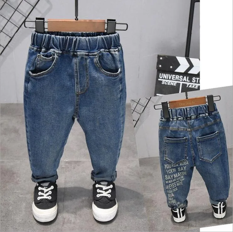 

2-6years fashion Children Pants Trousers Baby Boys Jeans Brand Fashion Autumn Kids Trousers Children Clothin