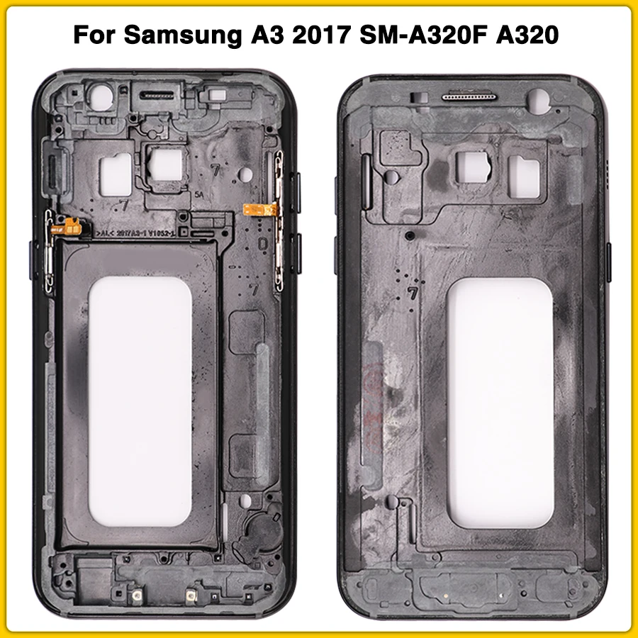 A320 Средний Корпус рамка+ крышка батарея задняя крышка Дверь для samsung A3 SM-A320F A320 полный корпус Чехол