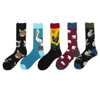 

Men's Socks Cotton Fashion Hip Hop Men Socks Trend Harajuku Marvel Clown Chicken Skateboard Happy Socks Funny Women Socks