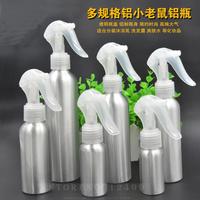 

2pcs 30/50/100/120/150/250ml Aluminum bottle mice spray bottle Fine Mist Refill Bottle Mouse Spray Gun Refillable Bottles