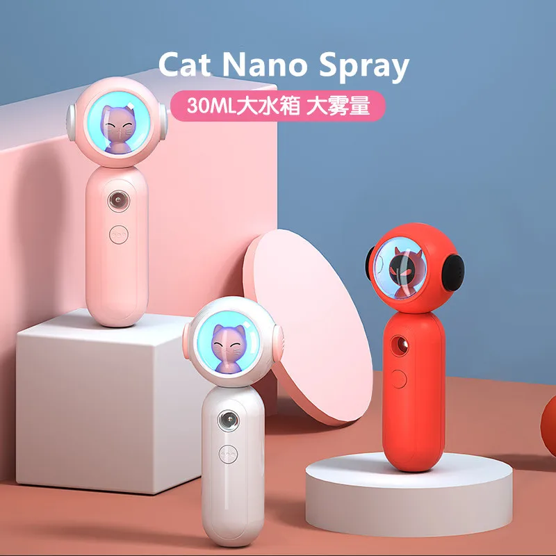 

Handhold Mini Mist Spray Facial Moisturizing USB Rechargeable Face Air Humidifier Daily Cooling Replenish Water