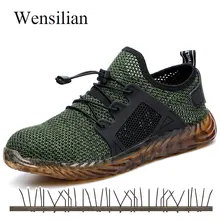 Мужские ботинки для работы и безопасности, непромокаемая обувь, легкие, с стальным носком, с защитой от проколов, дышащие, Zapatos De Hombre