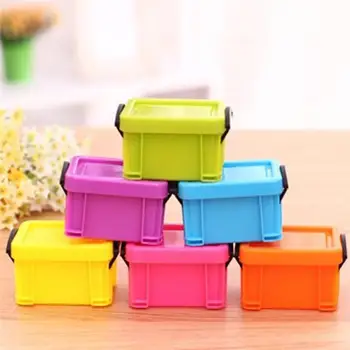 

9 Pcs Storage Boxes Mini Plastic Stackable Clip on Lids Boxes for Kitchen Car Office