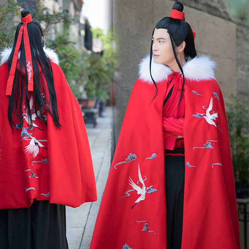 Hanfu плащ для женщин и мужчин, пальто с вышивкой, Осеннее и зимнее пальто для девушек, фестивальный Рейв, наряд для певцов, одежда для выступлений DC3438