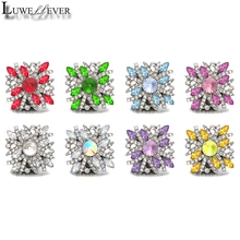 

Hot Component 023 Crystal 18mm Metal Snap Button For Bracelet Necklace Interchangeable Jewelry Women Accessorie Findings