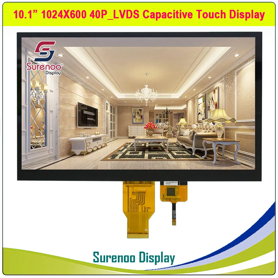 10.1" inch 1024*600 RGB / LVDS TFT LCD Module Display Screen Monitor& GT9257 I2C Capacitive Touch Panel - Цвет: Type B1