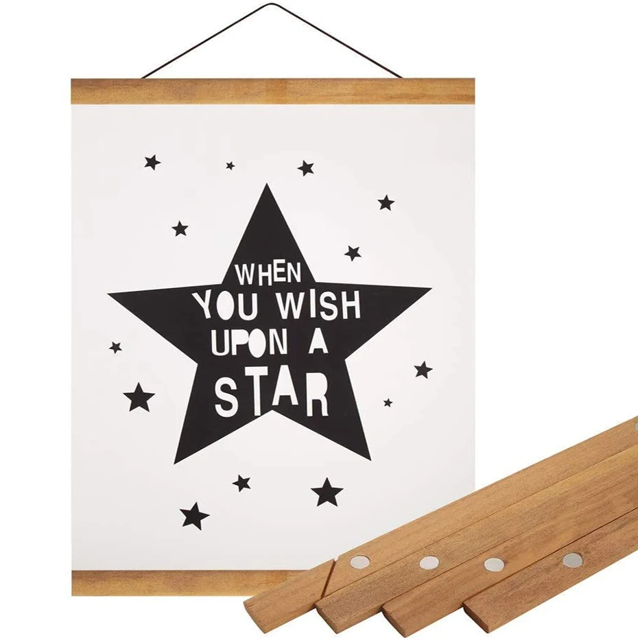 Magnetic-Poster-Hanger-Frame-Wood-Wooden-Teak-Magnet-Hanging-Kit-for-Photo-Pictures-Wall-Art-Map (2)