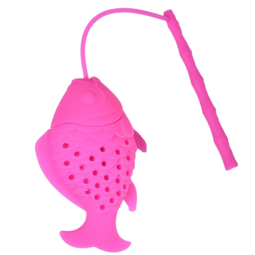 

Kawaii Cute Fish Shape Tea Strainer Silicone Interesting Tea Infuser Filter Teapot For Tea Coffee Drinkware