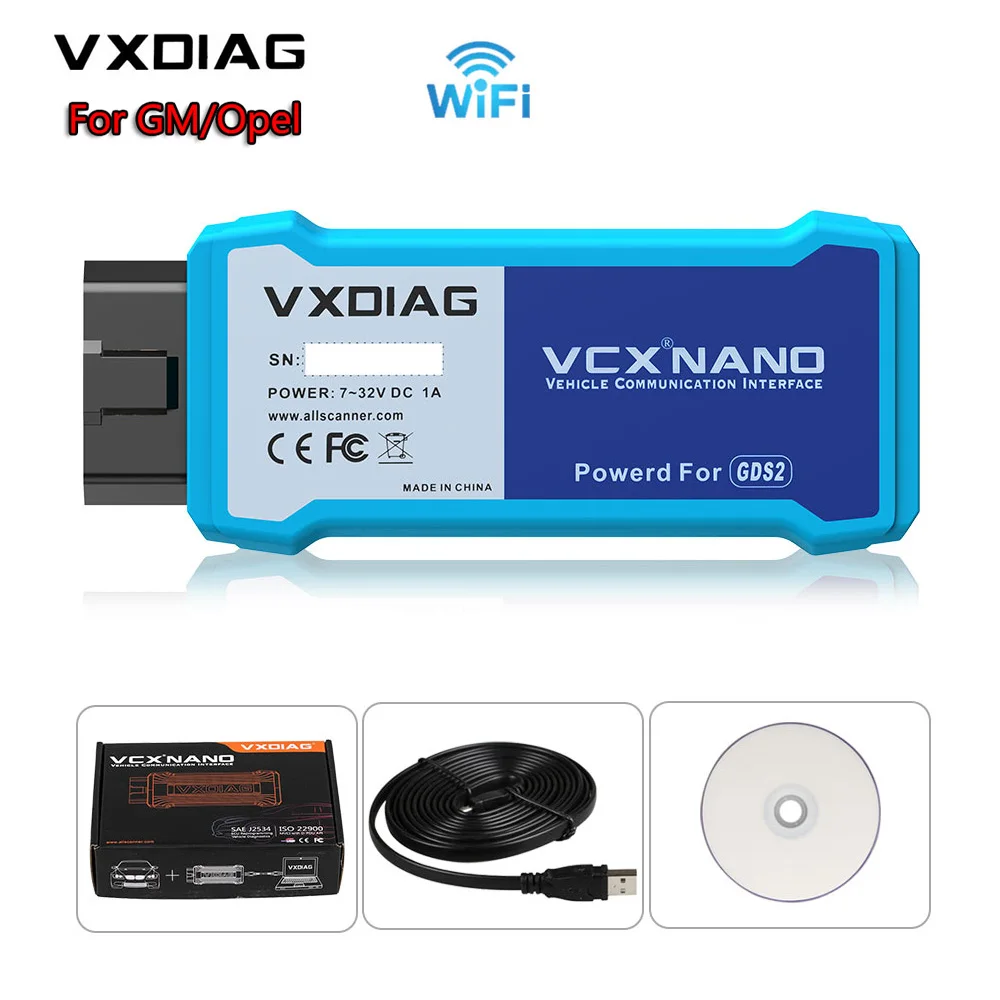 VXDIAG VCX NANO для GM/Opel несколько GDS2 и Tech2WEB/Win диагностический инструмент с USB/Wifi