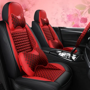 

Full Coverage PU Leather car seat cover flax fiber auto seats covers for geely atlas boyue emgrand x7 geeli emgrand ec7