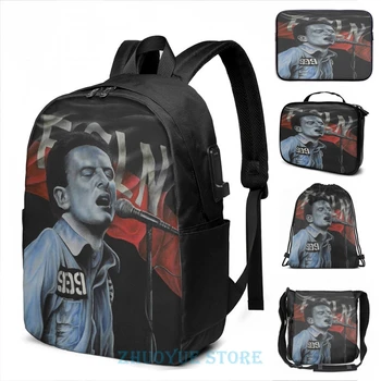 

Funny Graphic print STRUMMER USB Charge Backpack men School bags Women bag Travel laptop bag