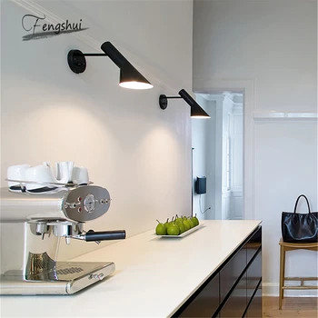 

Modern LED Wall Lamp Loft Nordic Rotatable Design Living Room Aisle Background Wall Light Bedroom Bedside Lamp Decor Wall Sconce