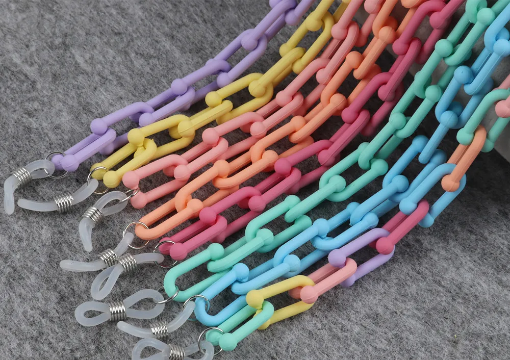 FishSheep Colorful Matte Acrylic Chain Sunglasses Chains Lanyard