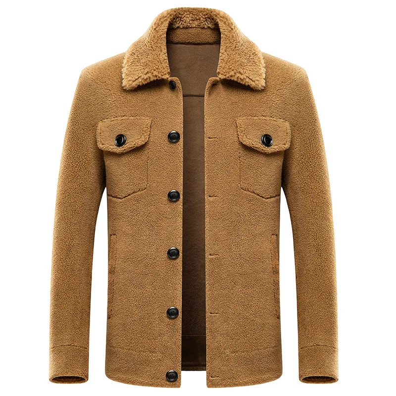 50% OFF 2019 Men's slim Solid Coat Winter Parkas Thicken Warm Jacket Vintage Coat Outwear Windproof Chamarra Hombre Fleece Men Clohtes