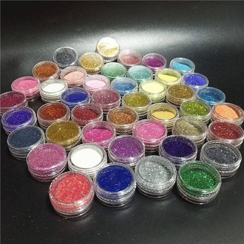 45 Colors Diamond Shimmer Glitter Powder for Temporary Tattoo Kids Face Body DIY Nail Painting Decoration Art Tool