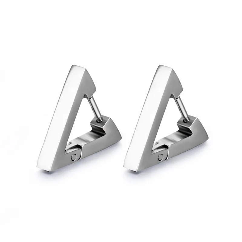 1 Fashion Stud Earrings Fashion Earrings Metal Earrings Gothic Triangle Earrings Unisex Punk Rock copper Men Women Ear Stud Earrings Pierced Push-Back Ear Plug Buckle jewelry