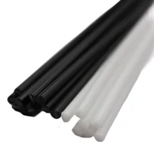 Varillas de soldadura de plástico para reparación de parachoques de coche, varillas de soldar redondas de 4mm, pompón Blanco/Negro, herramientas de Palos