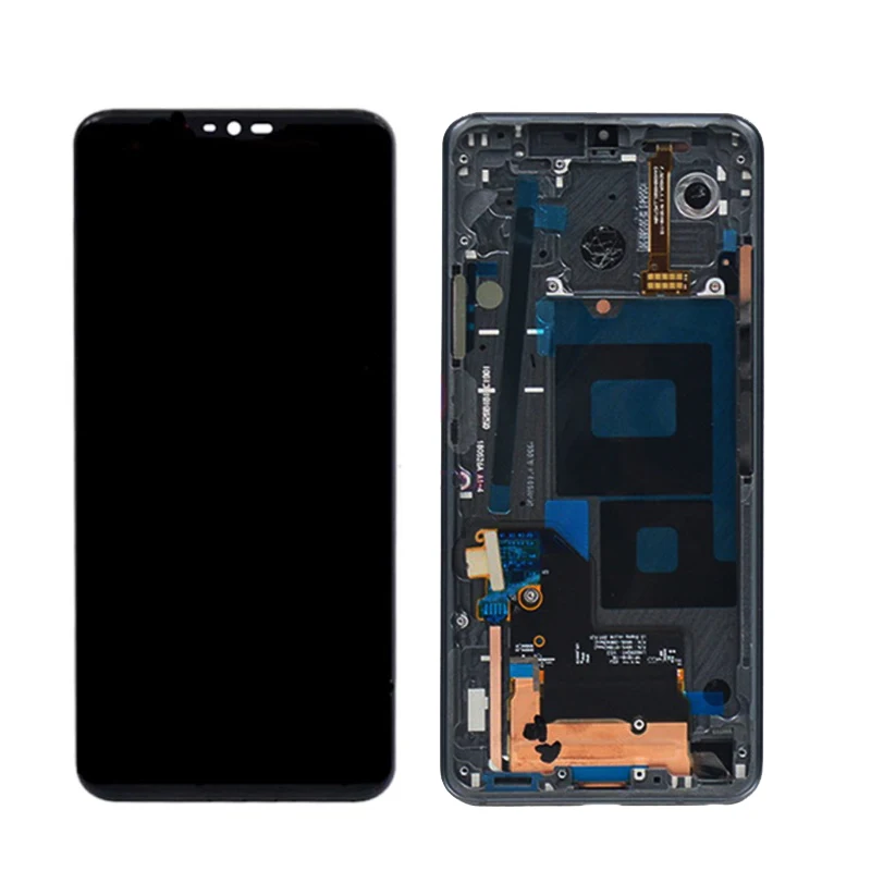 100% 테스트 LG G7 ThinQ LCD 스크린 터치 스크린 디지타이저 어셈블리, LG G7 G710EMW 디스플레이, 프레임 G7 + LCD 스크린, 6.1 인치