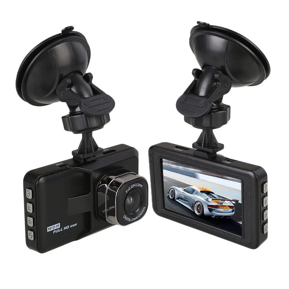 XGODY 3 ''дюймовый HD Автомобильный видеорегистратор g-сенсор зарядное устройство кабель черный