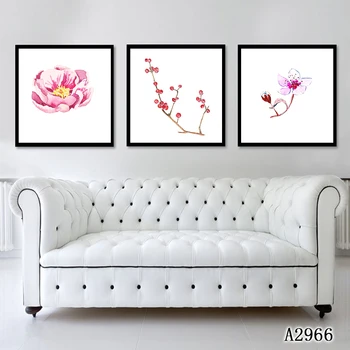 

Abstract Oil Painting Print on Canvas 3pcs Modular Color Flower Leave Canvas Printing Painting Wall Art Picture forHome Decor