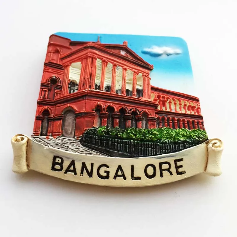 Индия Сад Город Bangalore ориентир туризма Мемориал ручная роспись магнитные наклейки на холодильник