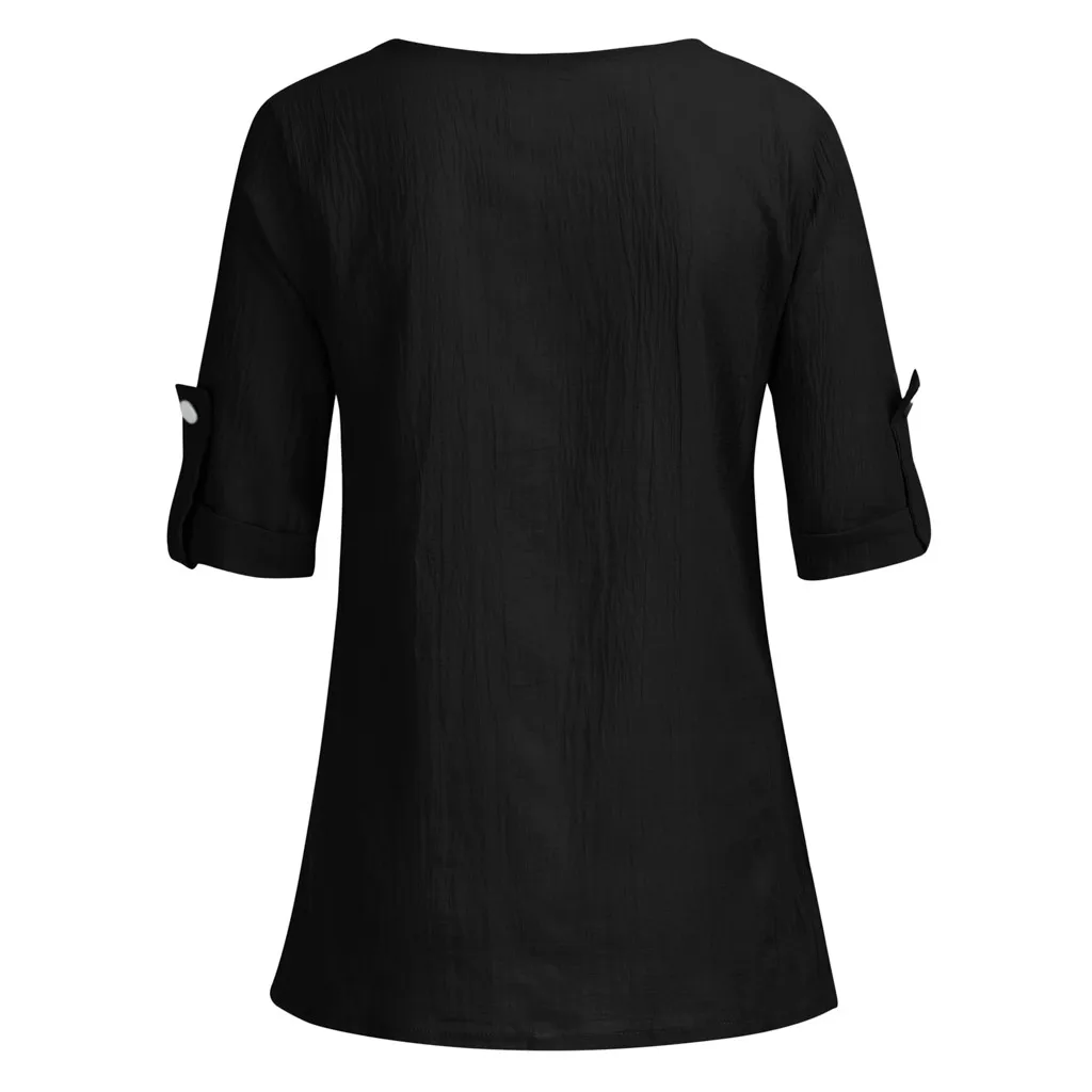 Женская Туника VogueBlusas с вырезом лодочкой и откатным рукавом, рубашка, свободные топы, красивая летняя Винтажная футболка, домашняя одежда, большие размеры XXL
