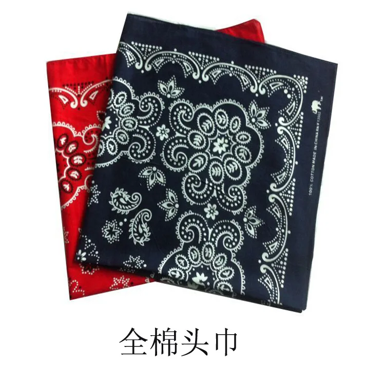68cm Scarf 100% Cotton Print Paisley Bandana Hair Scarf For men Fashion Female Shawl Head Wraps men Bandana Foulard Neckerchief cycling bandana neck wrap bandana headscarf cotton bandana bandana neck cover multifunctional bandana motorcycle bandana camouflage bandana