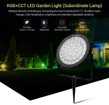 

MiBOXER SYS-RC2 15W RGB+CCT LED Garden Light DC24V Subordinate Lamp IP65 Waterproof Inserted grass lamp spotlight