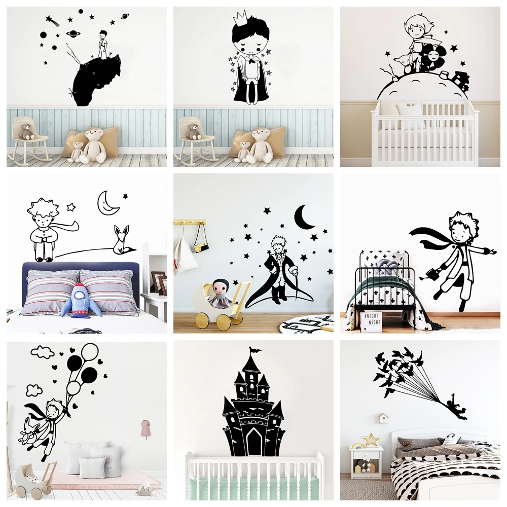 

Cartoon Little Prince Art Vinyl Wall Stickers For Kids Room Baby Room Decoration Wall Decal Wallpaper Stickers Mural Poster