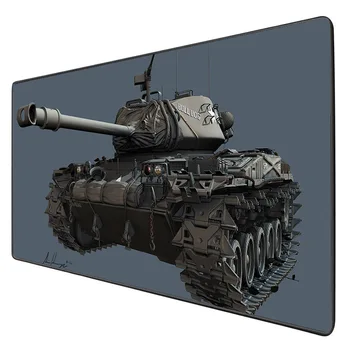

XGZ Tank HD printing large game mousepad computer large size xl 2xl rubber table mat notebook keyboard pad non-slip lock edge