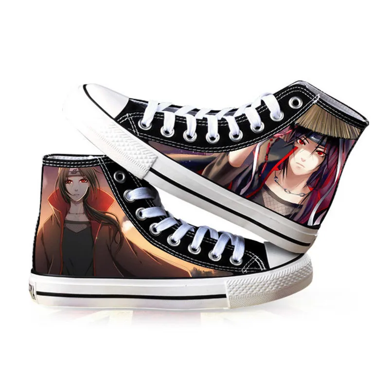 Anime shoes NARUTO Akatsuki Kakashi cosplay Adult students men women Spring summer Casual breathable High-top canvas shoes