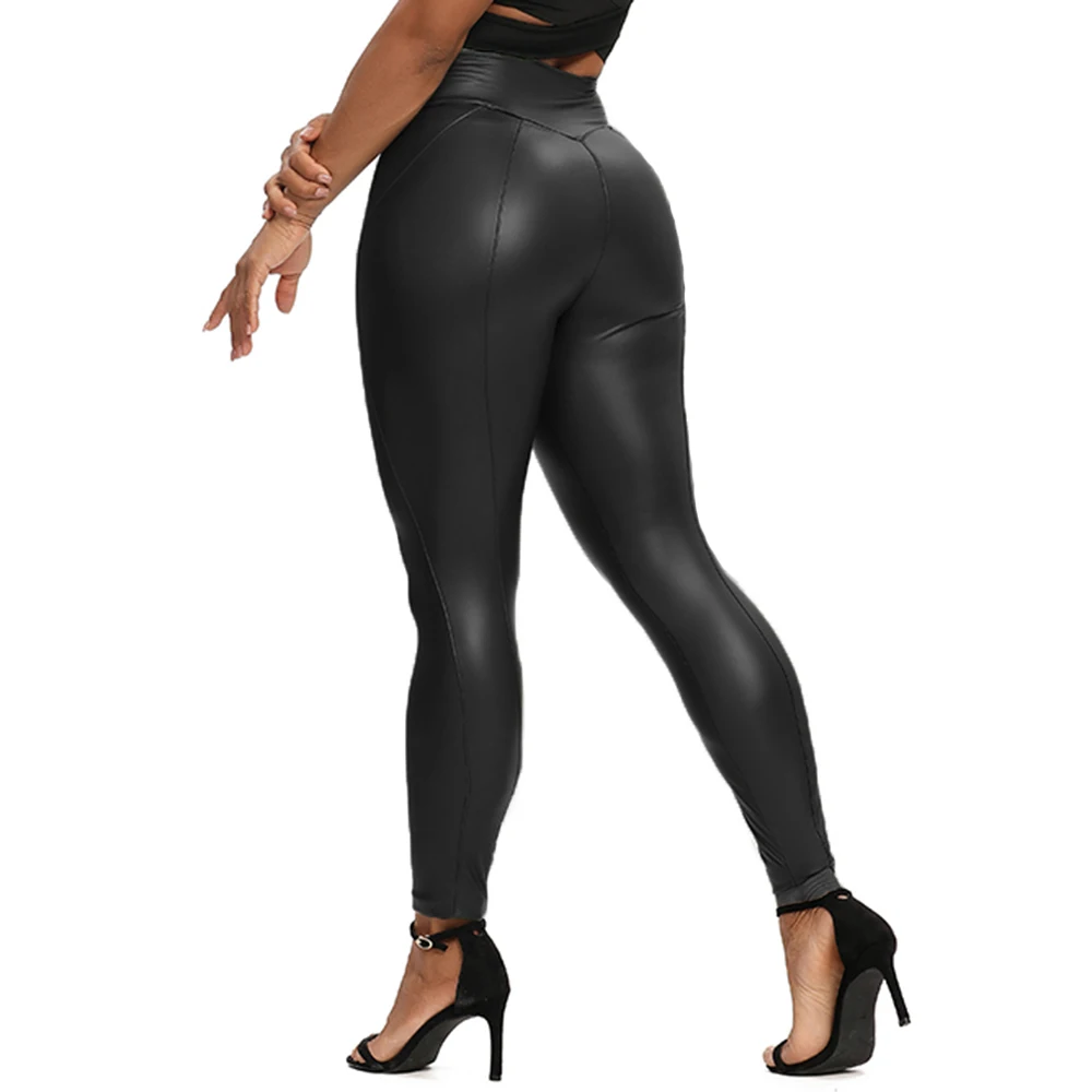 Booty Game - Faux Leather Booty Shaping Leggings