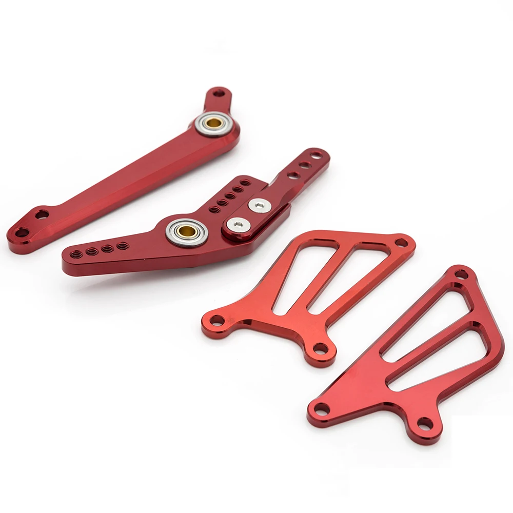 Red ForHonda CBR1000RR 2004-2007 ЧПУ Алюминий сплав мотоцикла для ног подножек педаль Rearset запасные части - Цвет: Red