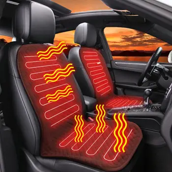 

Universal Car Heated Seat Cushion 12V Short Plush Anti-slip Electric Heating Pad Cover for Winter
