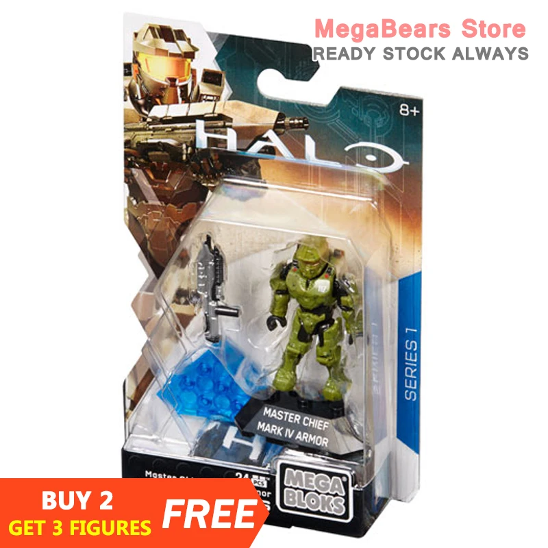 Mega Bloks Construx Halo Heroes Series 1 DKW60 Master Chief Mark IV Armor Building Blocks Construction Toys | Игрушки и хобби