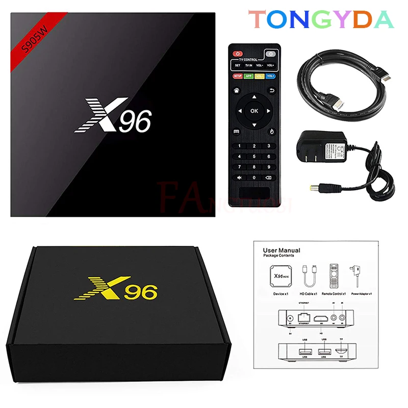 X96 Max Smart tv Box Android 9 0 4 Гб 64 четырехъядерный процессор Amlogic 5 8 ГГц двойной Wifi 1000 м BT4.1