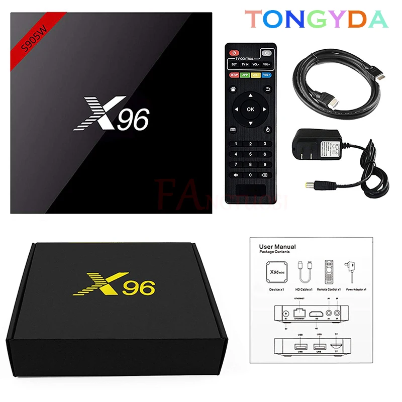 

X96 mini Smart Android TV BOX Amlogic S905W Quad Core 4K Media Player 2.4GHz WiFi 2GB 16GB 1G/8G X96mini Android 7.1 Set top box